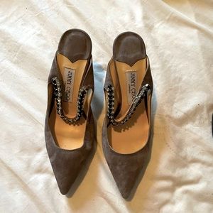 Jimmy choo grey kitty heels